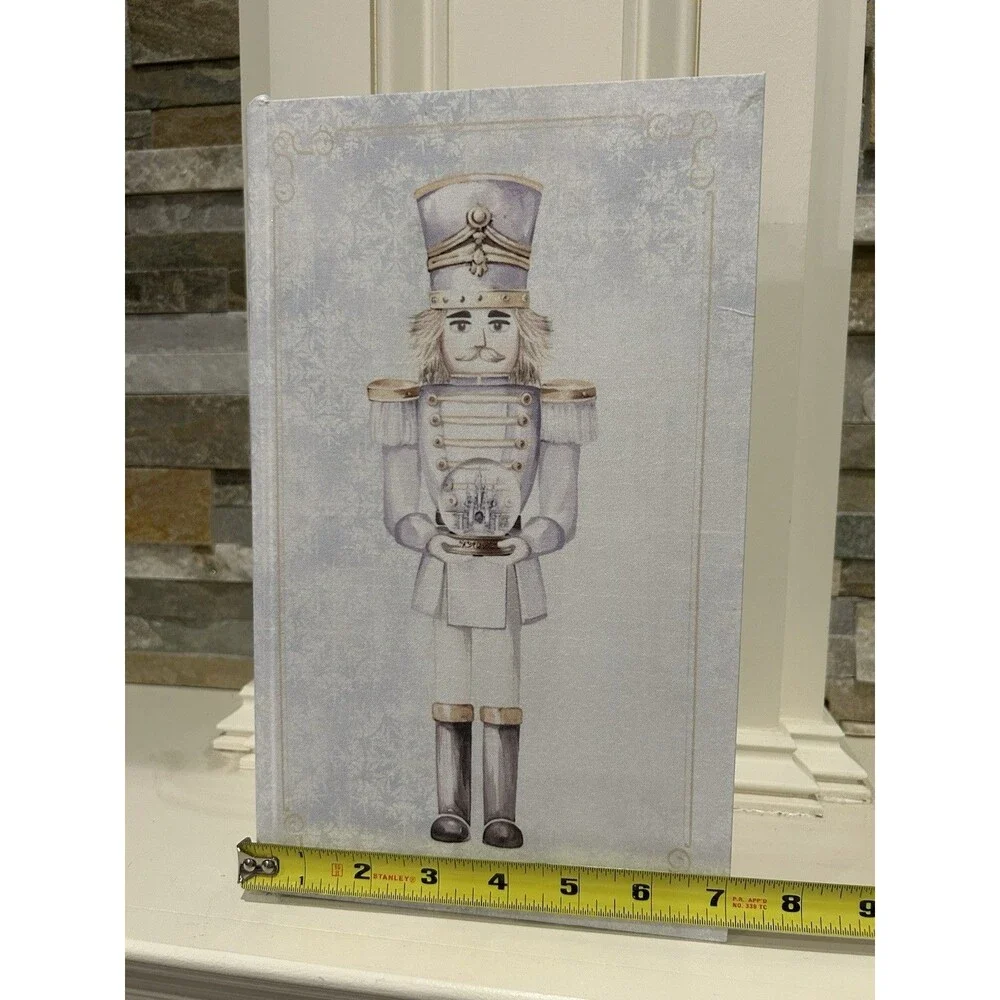 Ashland Christmas Frosted Fairytale Nutcracker Book Box Tabletop Decor 11.5x7”